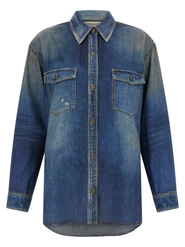 Golden Goose Blue Polyester Blouse