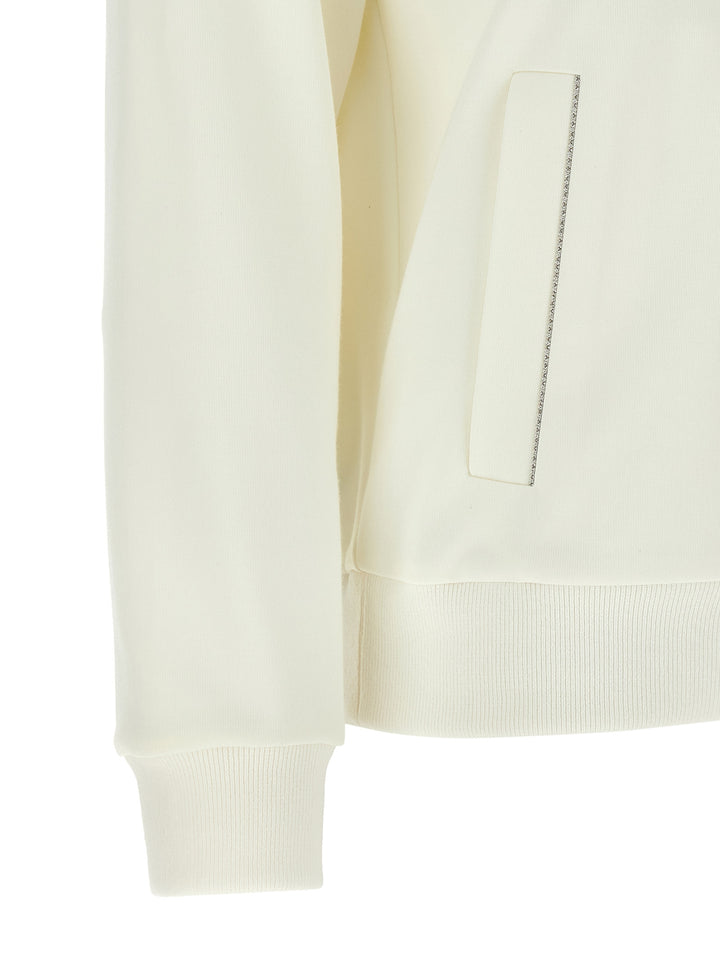 Peserico White Cotton Sweatshirt
