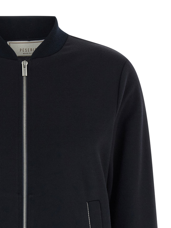 Peserico Blue Cotton Bomber