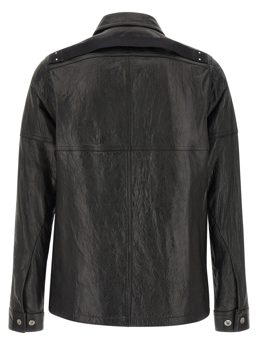 Rick Owens Black Lamb Leather Leather Jacket
