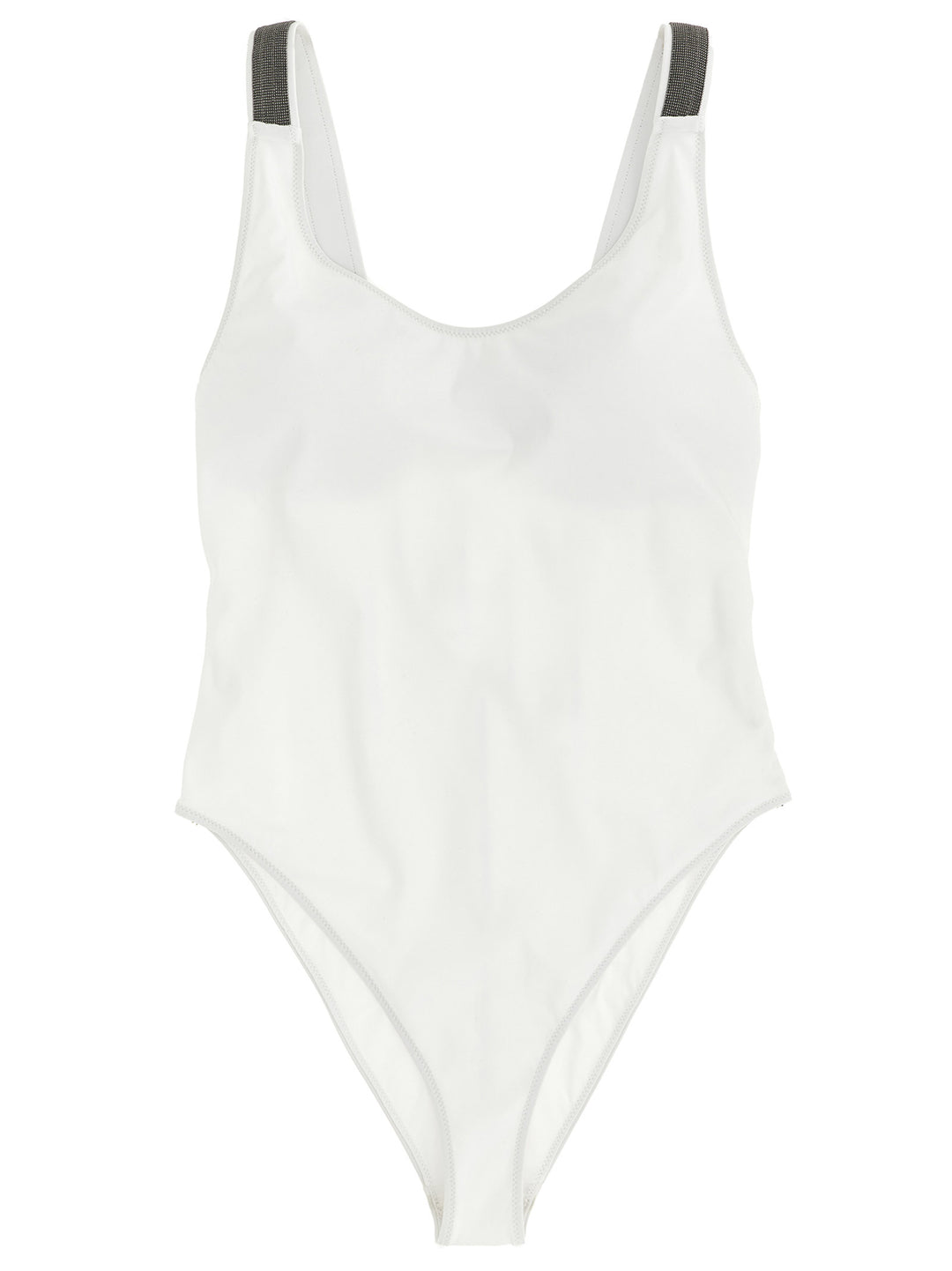 Brunello Cucinelli White Polyamide One-Piece Swimsuit