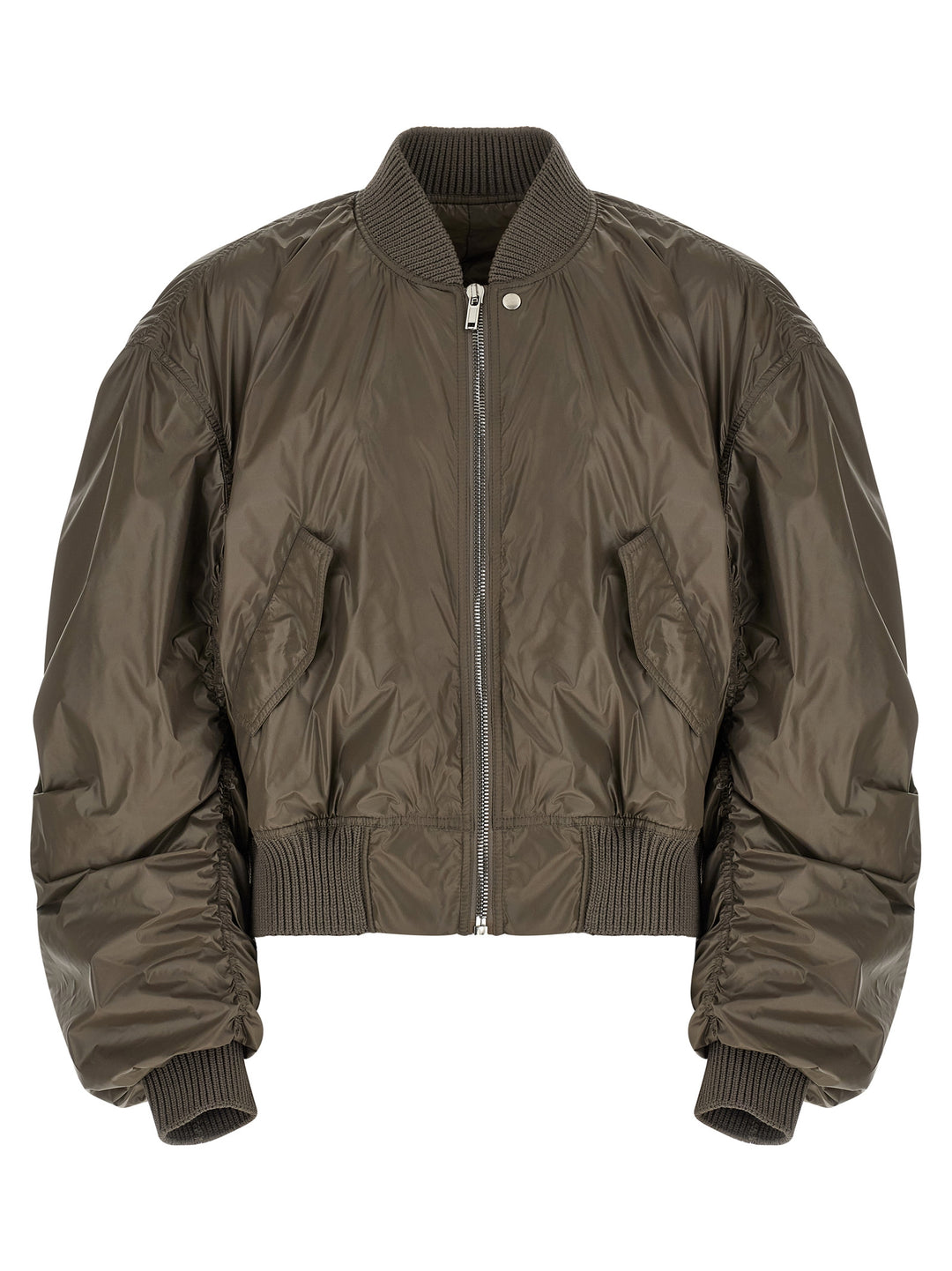 Rick Owens Gray Nylon Bomber