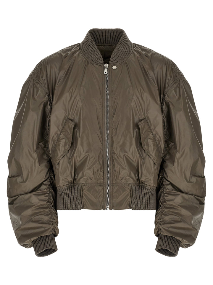 Rick Owens Gray Nylon Bomber