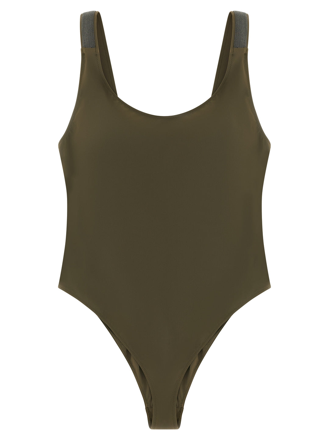 Brunello Cucinelli Bicolor Polyamide One-Piece Swimsuit