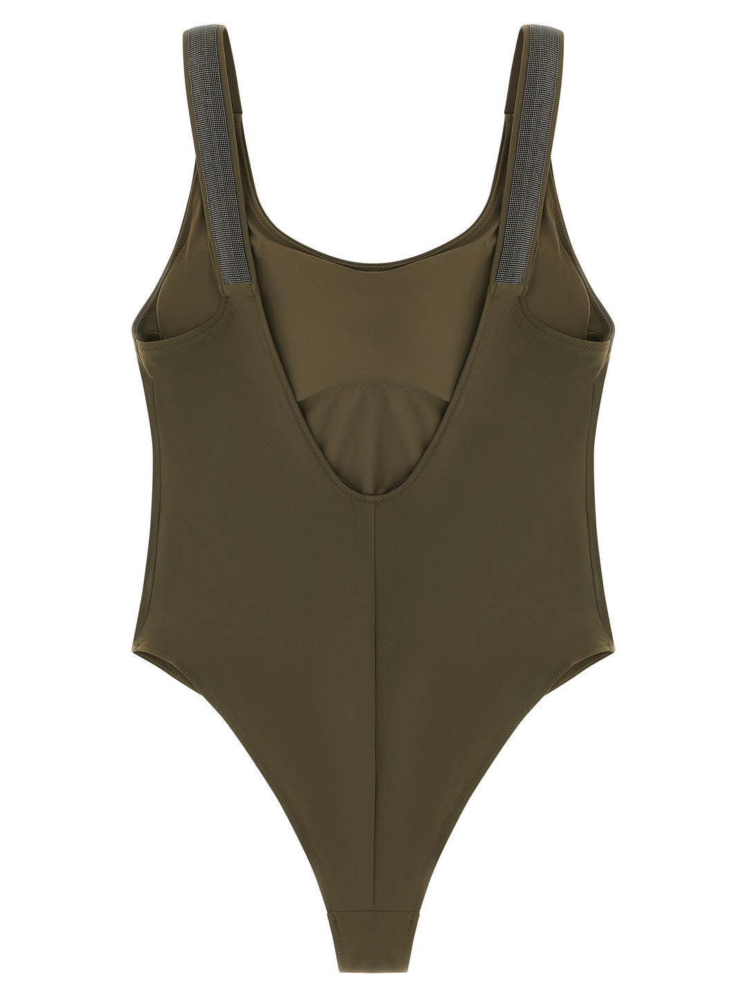 Brunello Cucinelli Bicolor Polyamide One-Piece Swimsuit