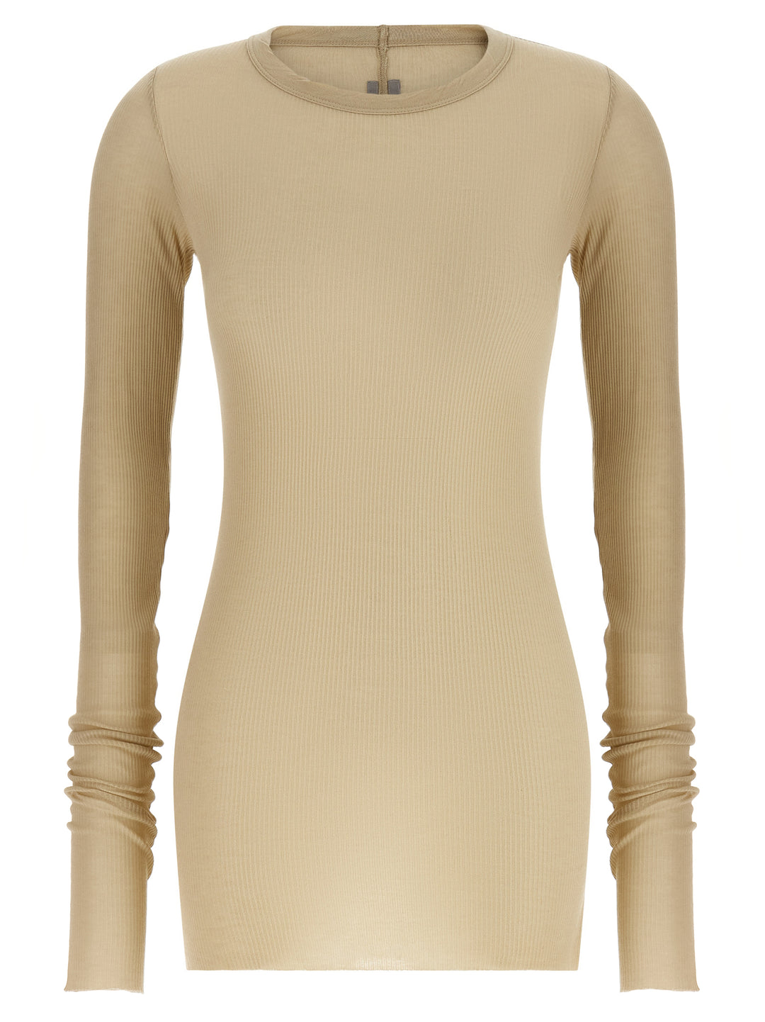 Rick Owens Beige Viscose Long Sleeve T-Shirt