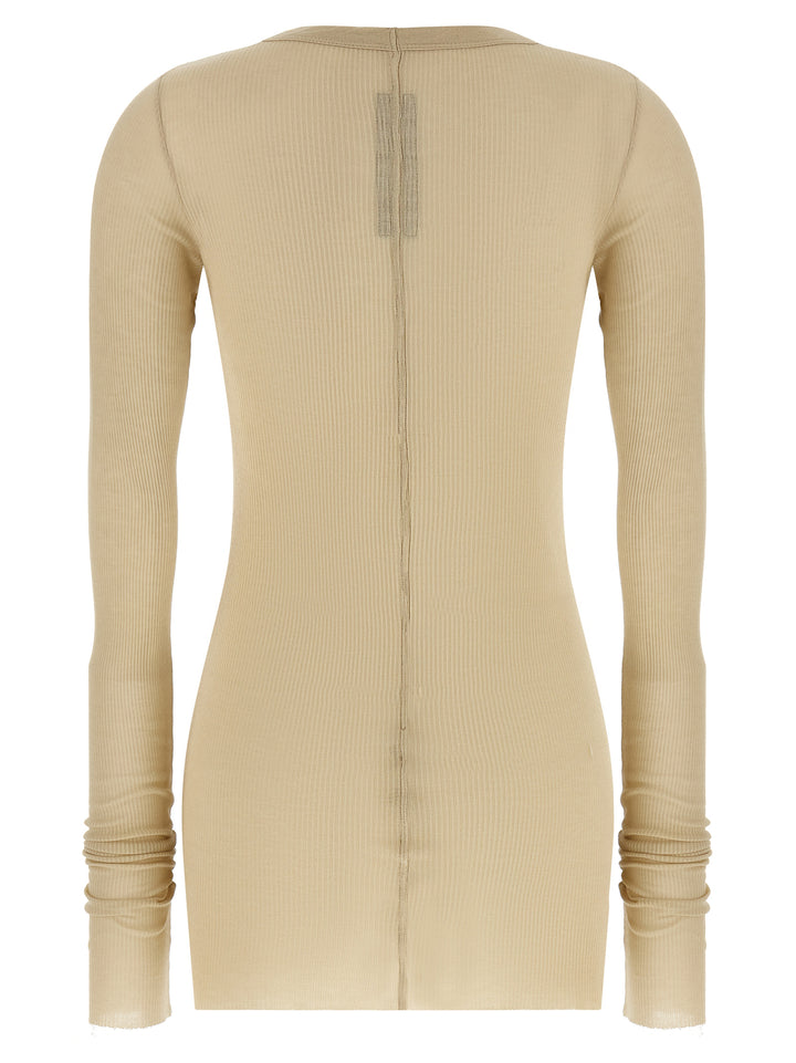 Rick Owens Beige Viscose Long Sleeve T-Shirt