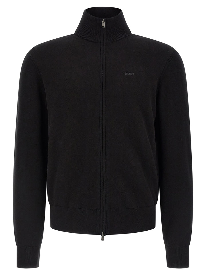 Hugo Boss Black Cotton Cardigan