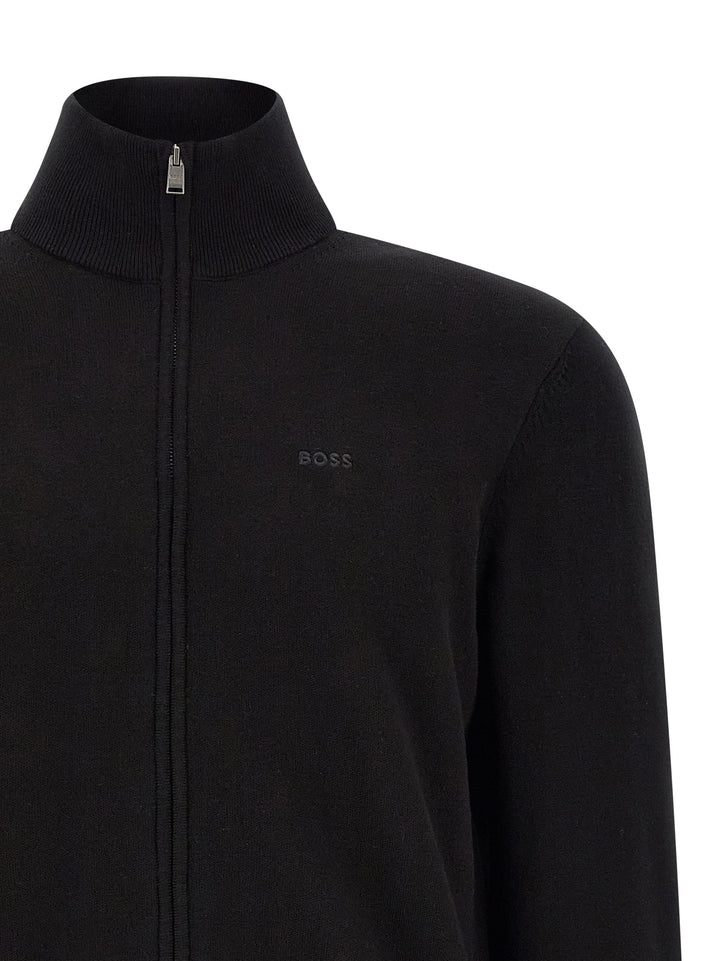 Hugo Boss Black Cotton Cardigan