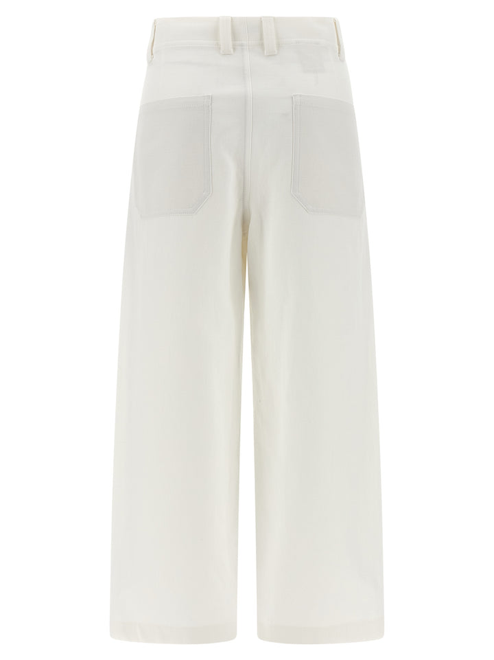 Brunello Cucinelli White Cotton Chino Pants