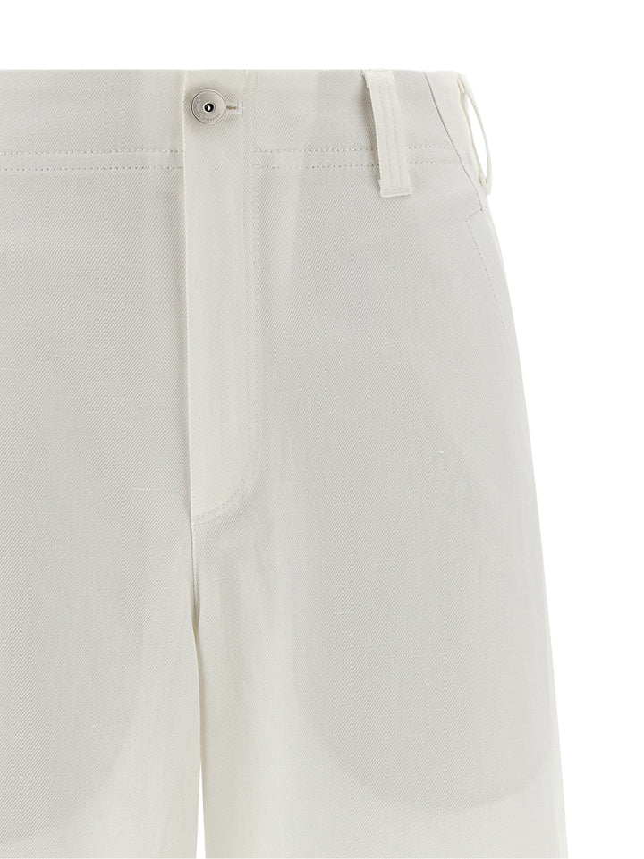 Brunello Cucinelli White Cotton Chino Pants