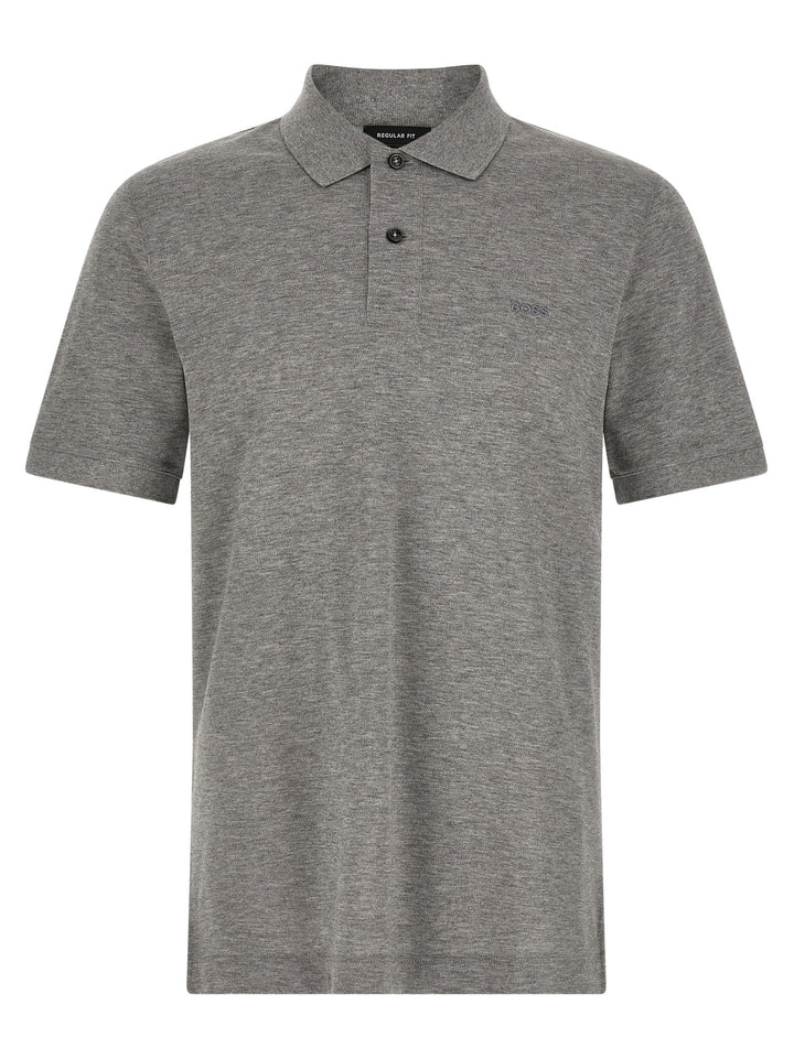 Hugo Boss Gray Cotton Polo Shirt