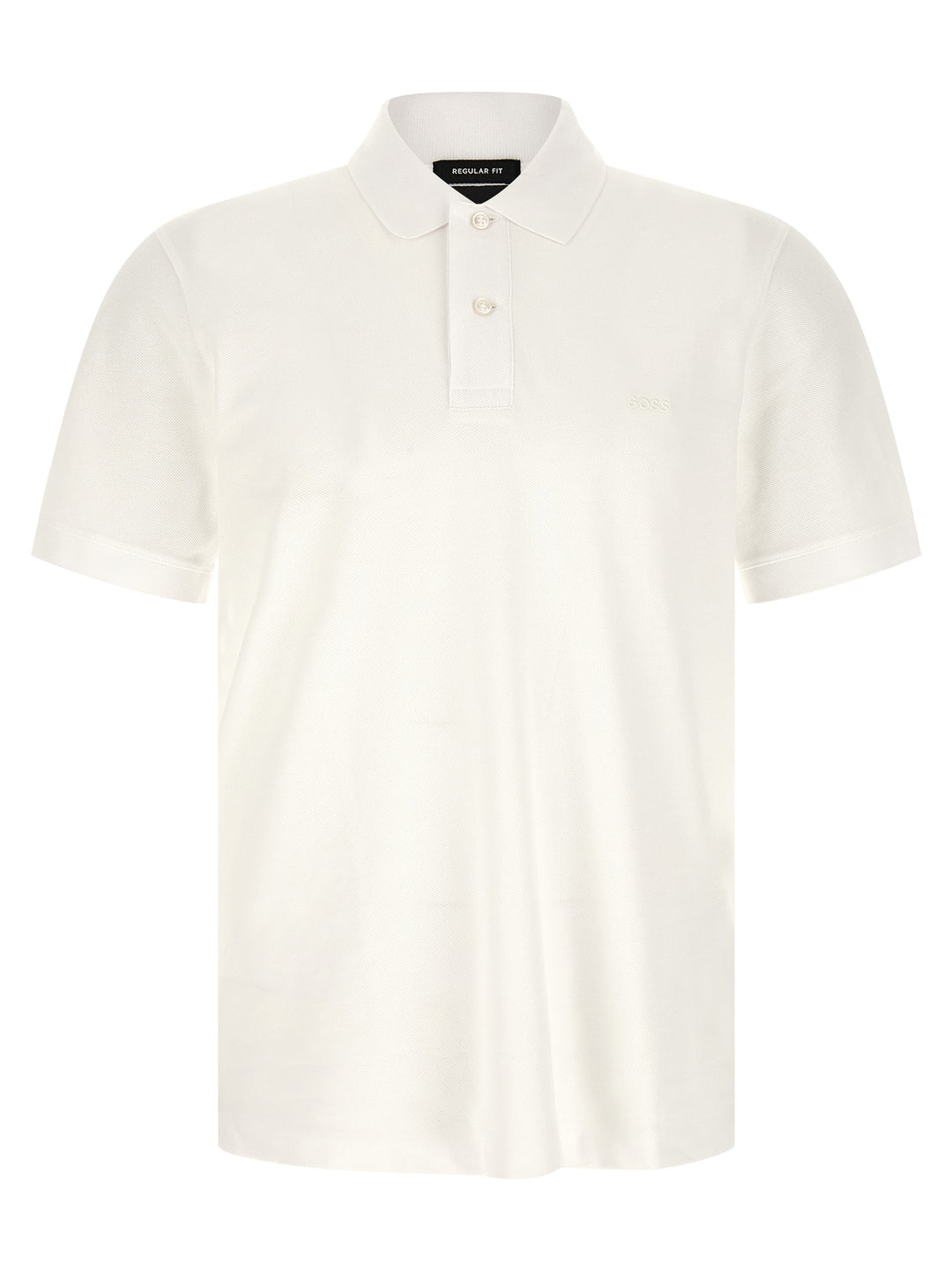 Hugo Boss White Cotton Polo Shirt