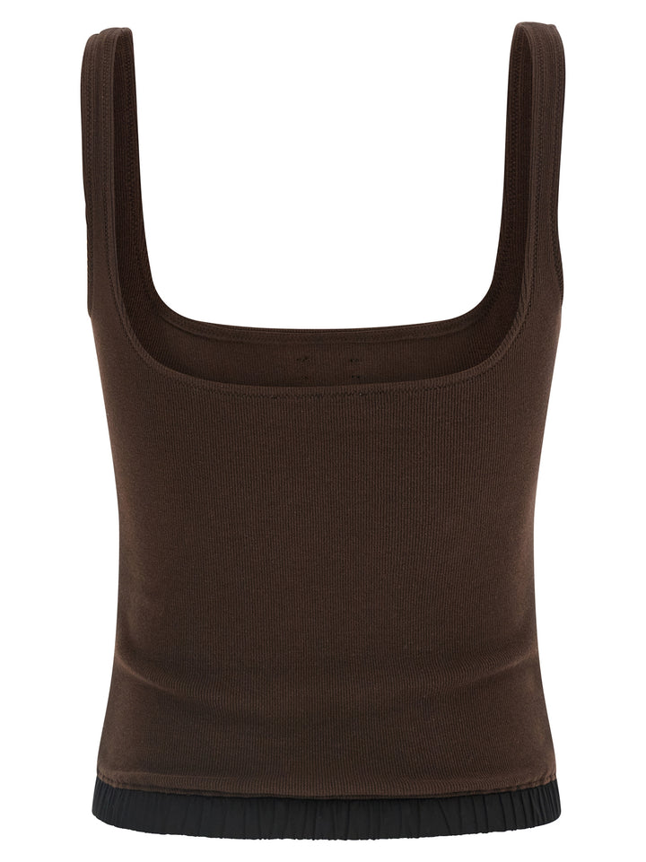 Entire Studios Brown Cotton Tank Tops