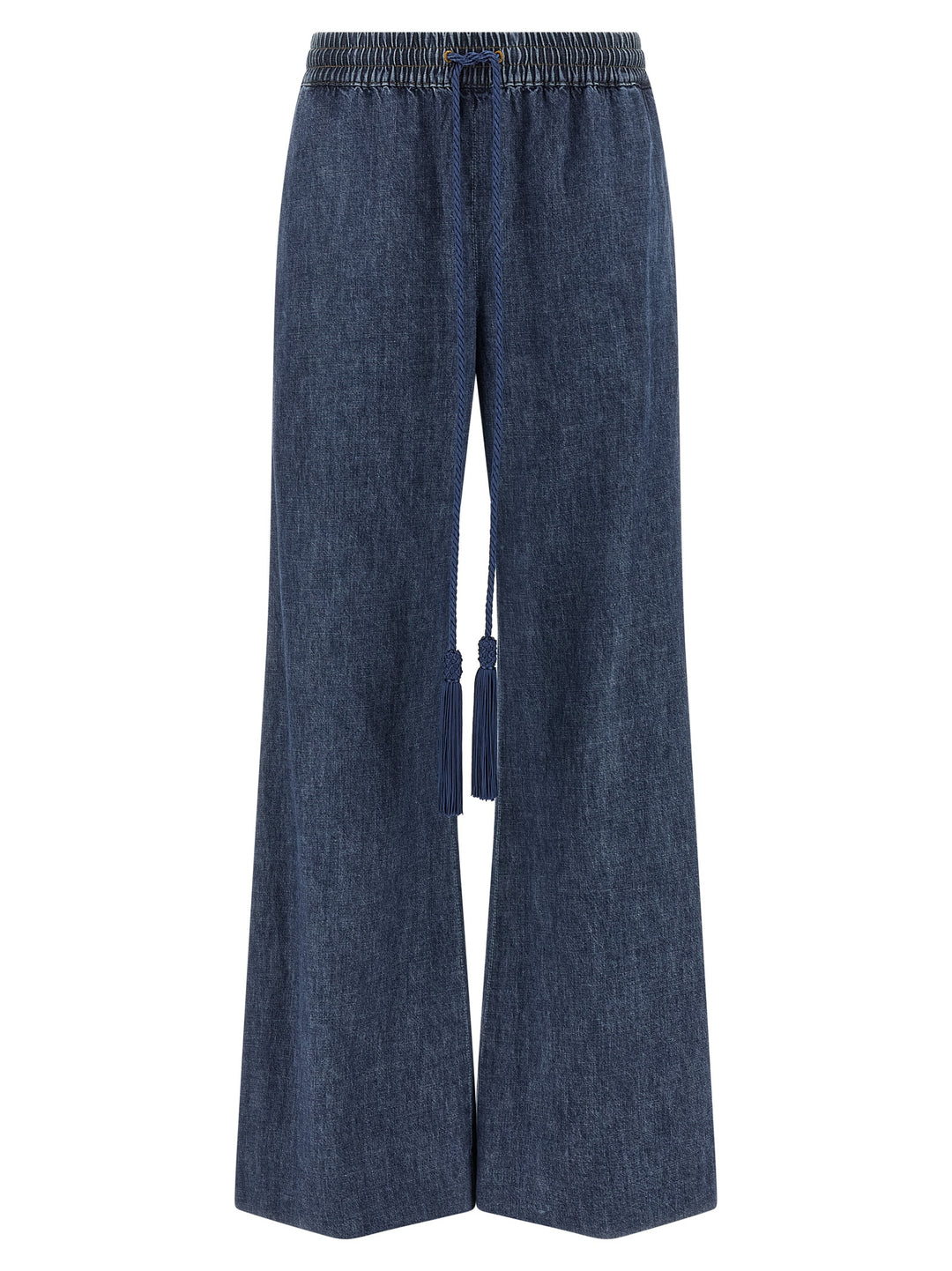 Valentino Garavani Blue Cotton Flared Jeans