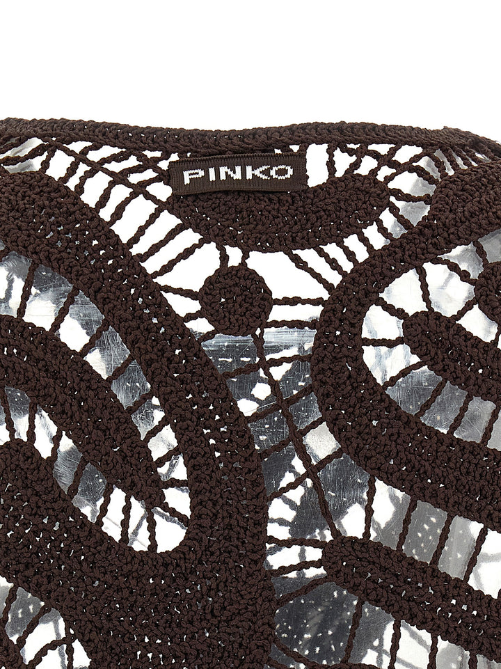 PINKO Brown Viscose Blouse