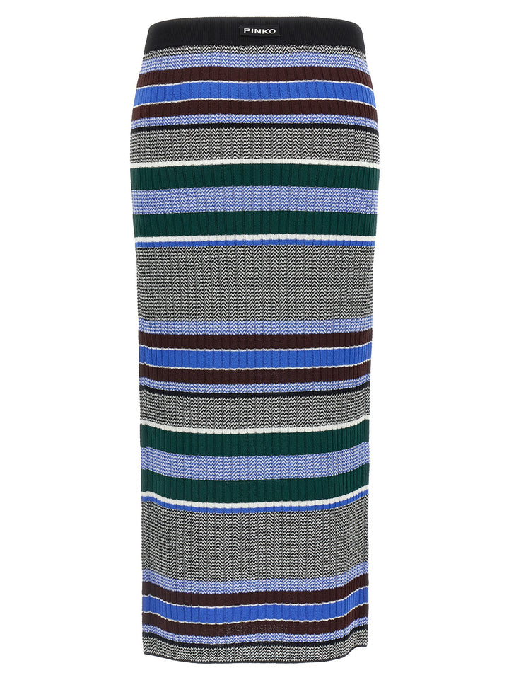 PINKO Multicolor Viscose Midi Skirt