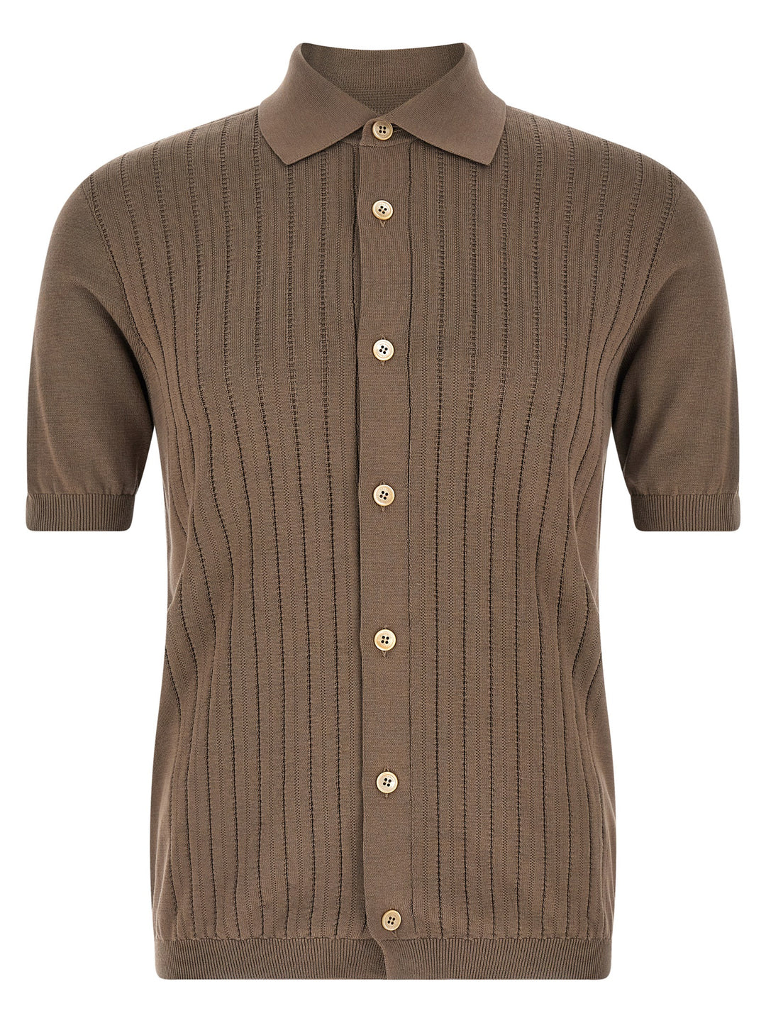 Brunello Cucinelli Brown Cotton Blouse
