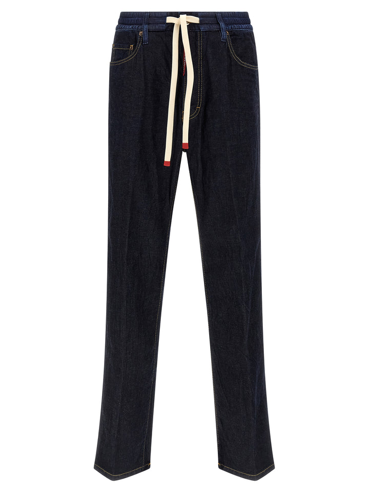 Dsquared² Blue Cotton Straight-Leg Jeans