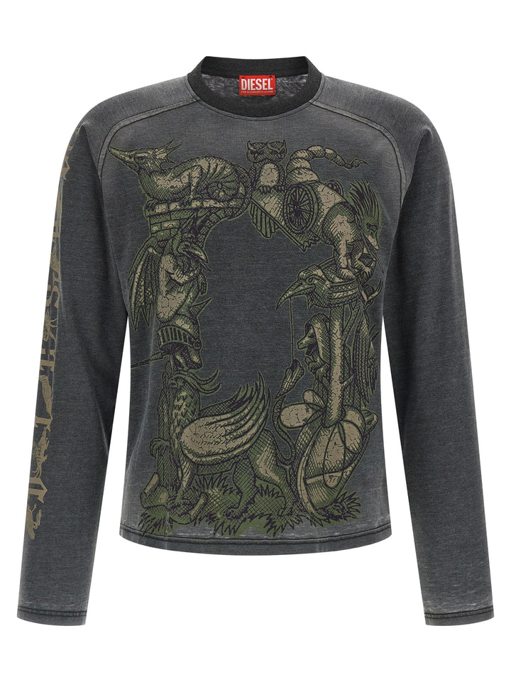 Diesel Gray Cotton Sportswear