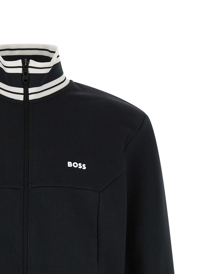 Hugo Boss Blue Cotton Sweatshirt