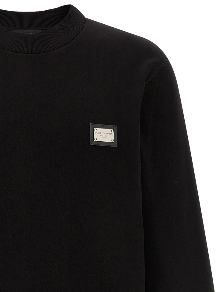 Dolce &amp; Gabbana Black Cotton Sweatshirt