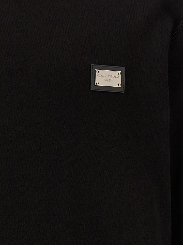 Dolce &amp; Gabbana Black Cotton Sweatshirt