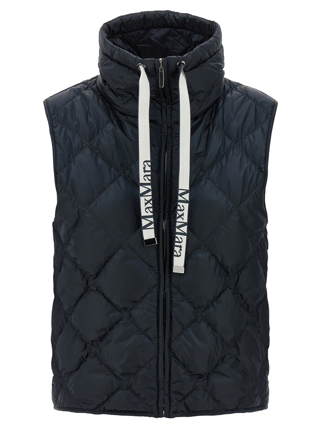 Max Mara Blue Polyamide Sleeveless Jacket