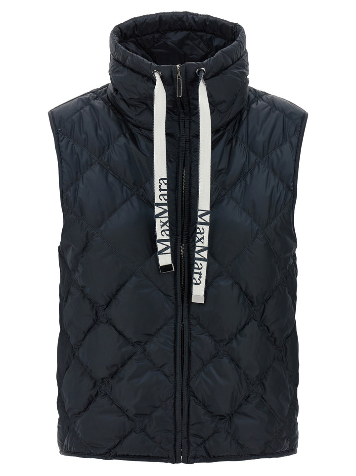 Max Mara Blue Polyamide Sleeveless Jacket