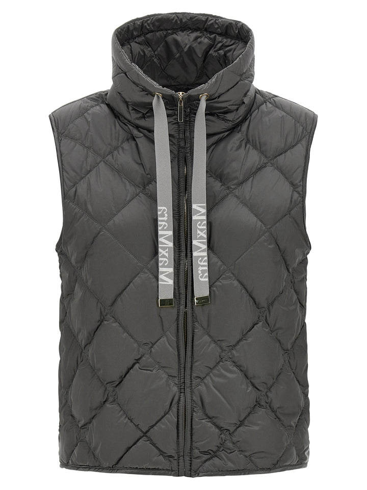 Max Mara Gray Polyamide Sleeveless Jacket