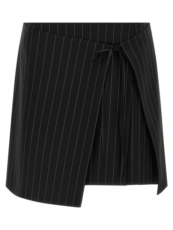 Sportmax Black Virgin Wool Long Skirt