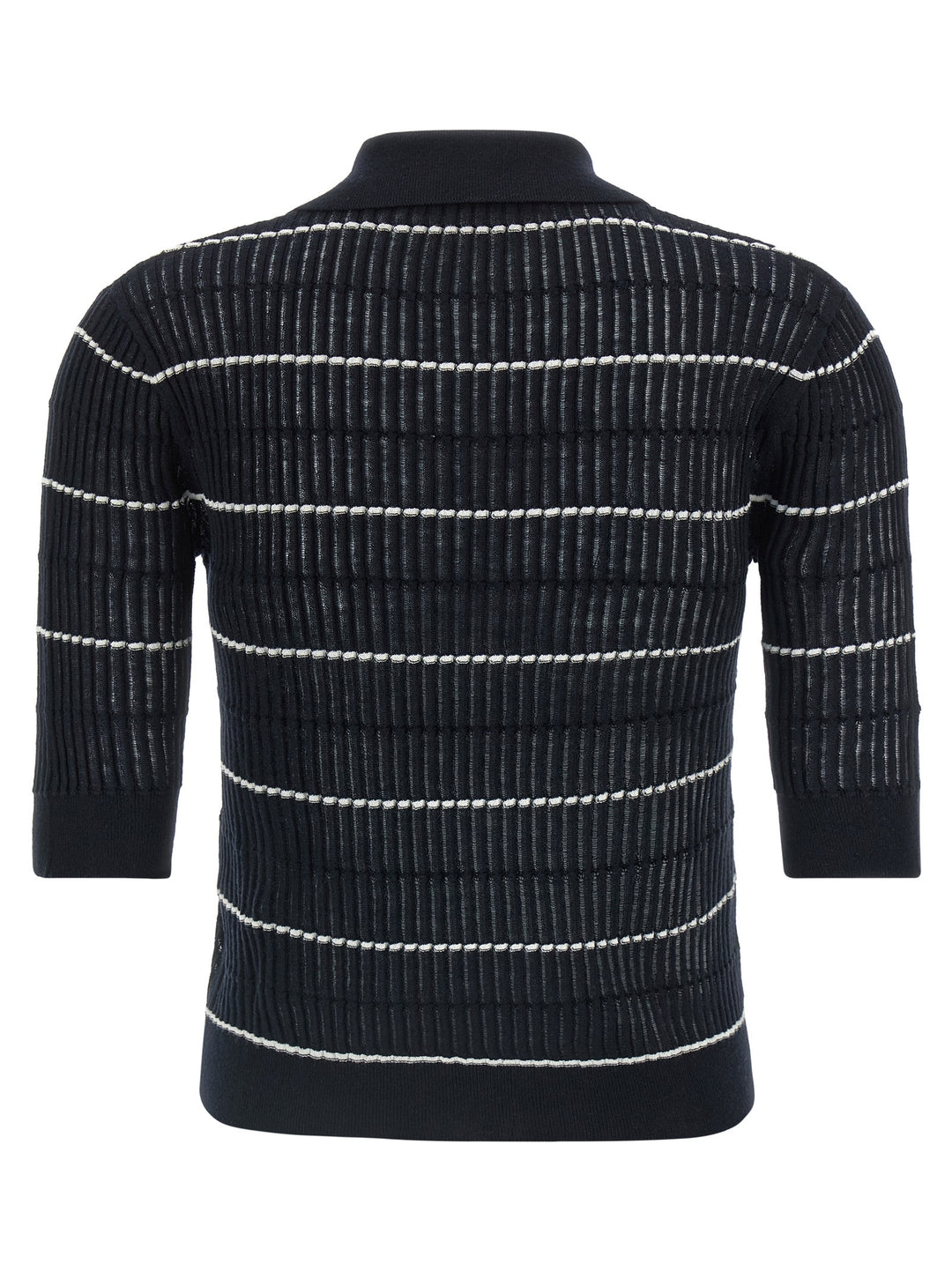 Max Mara Blue Silk Polo Shirt