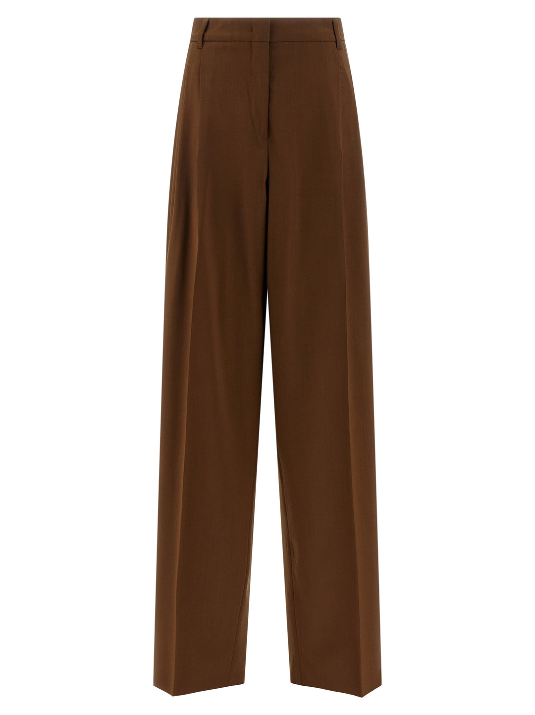 Max Mara Brown Virgin Wool Casual Pants