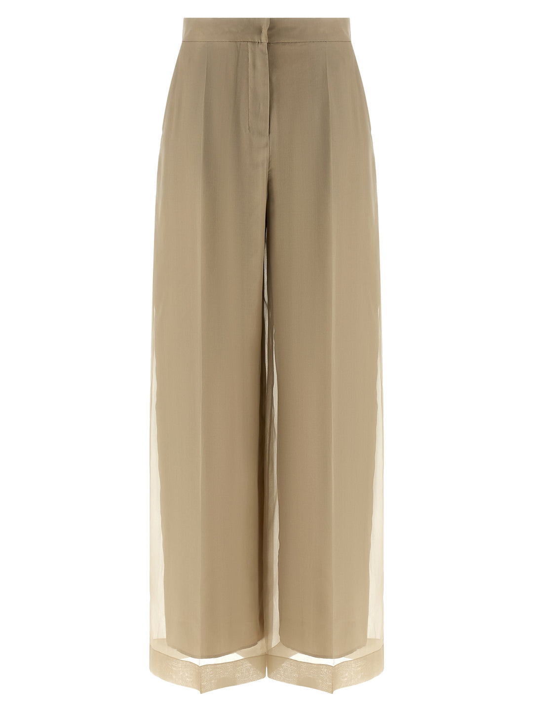 Max Mara Beige Silk Casual Pants