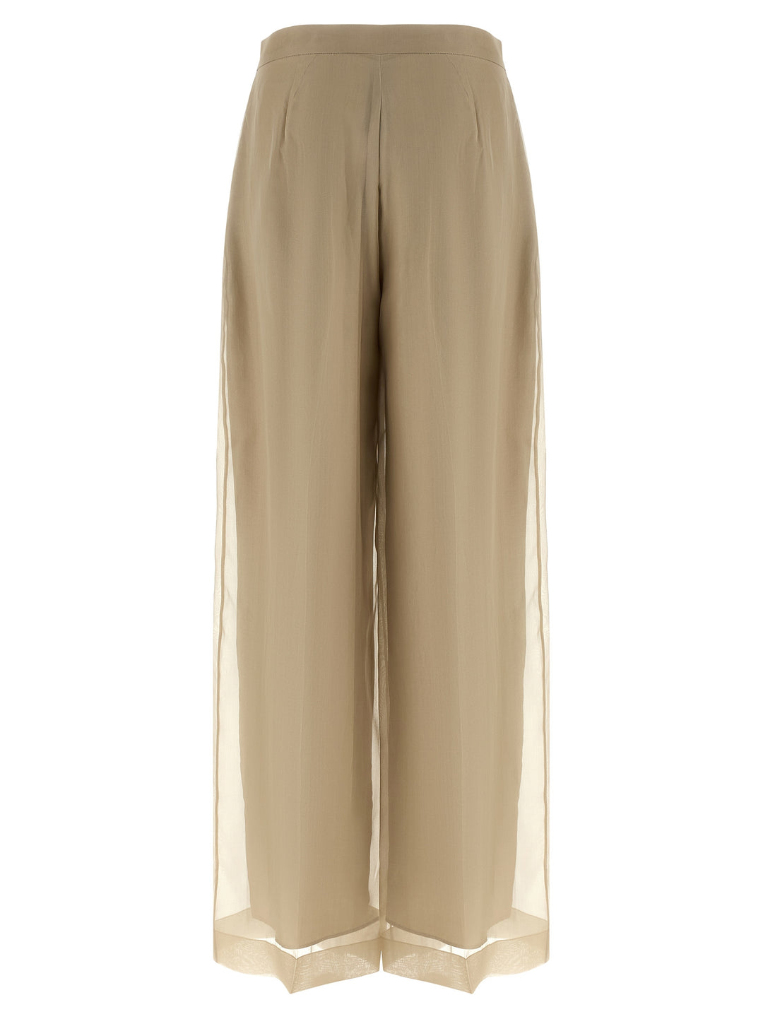 Max Mara Beige Silk Casual Pants