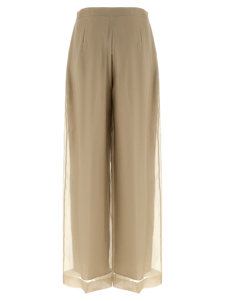 Max Mara Beige Silk Casual Pants