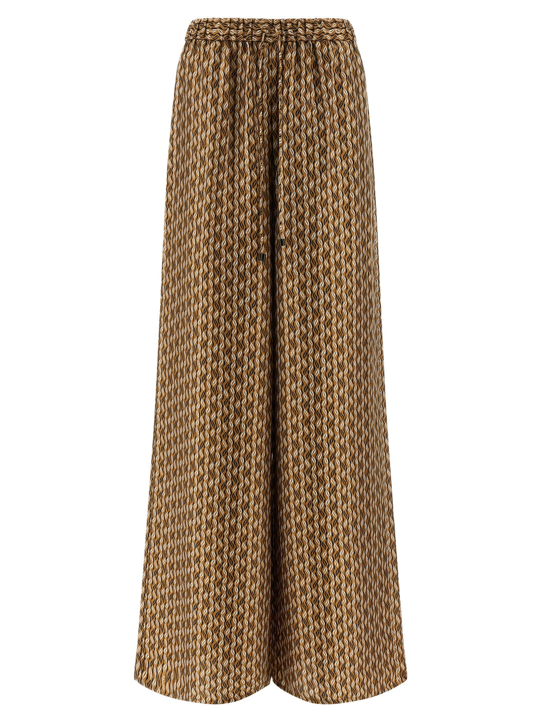 Max Mara Brown Silk Casual Pants