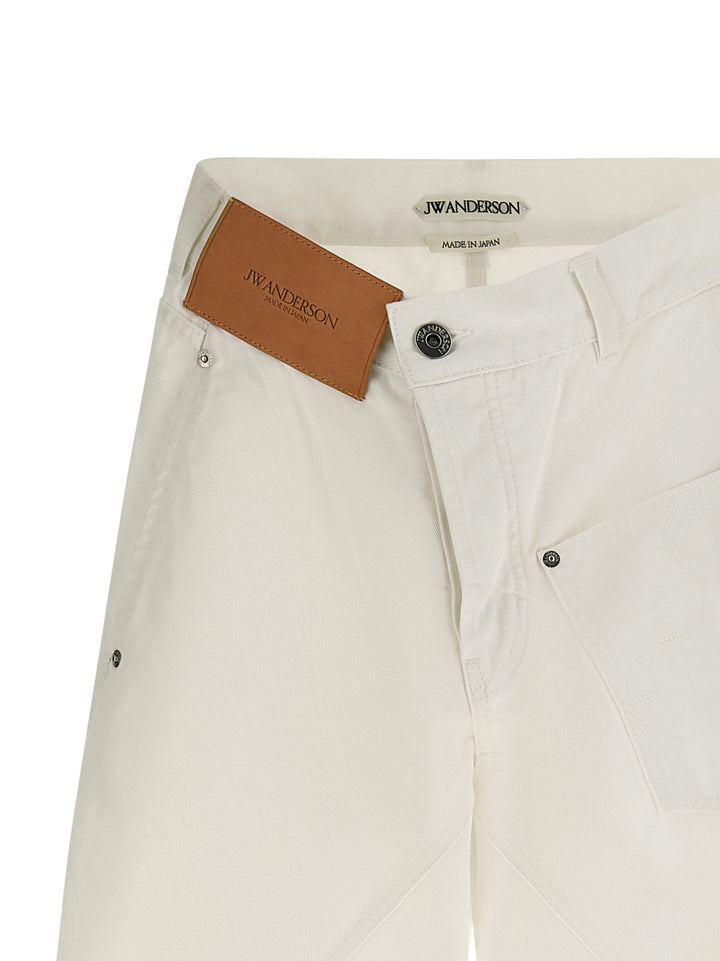 J.W.Anderson White Cotton Jeans Denim