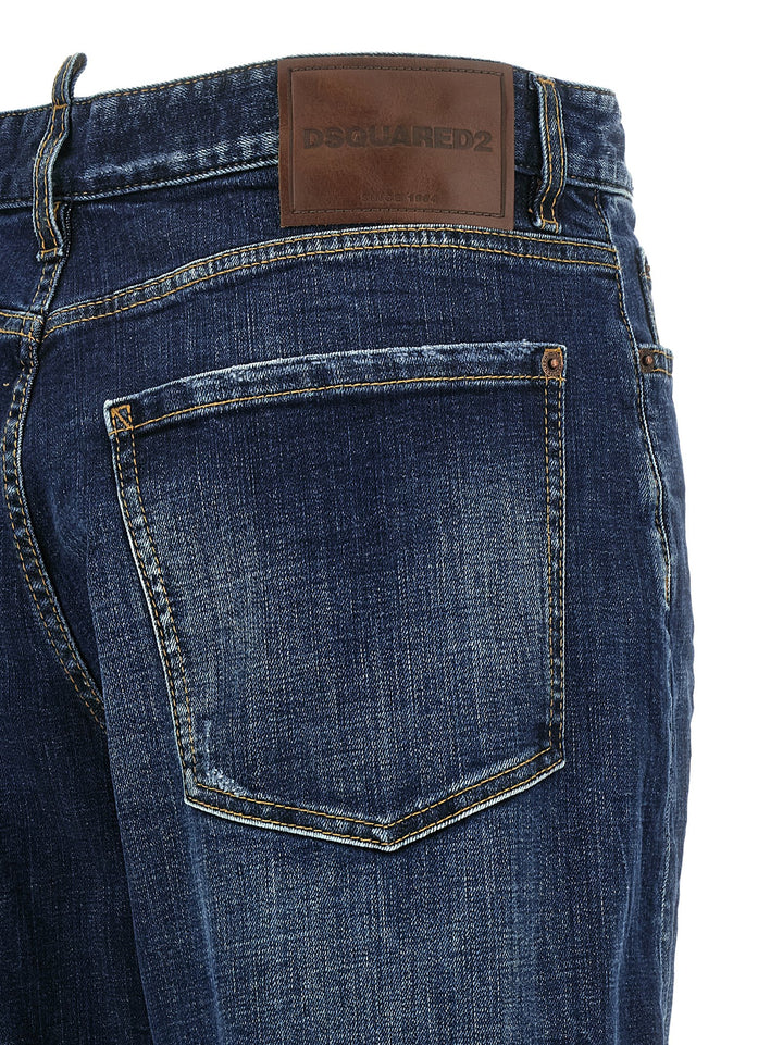 Dsquared² Blue Cotton Relaxed Fit Jeans