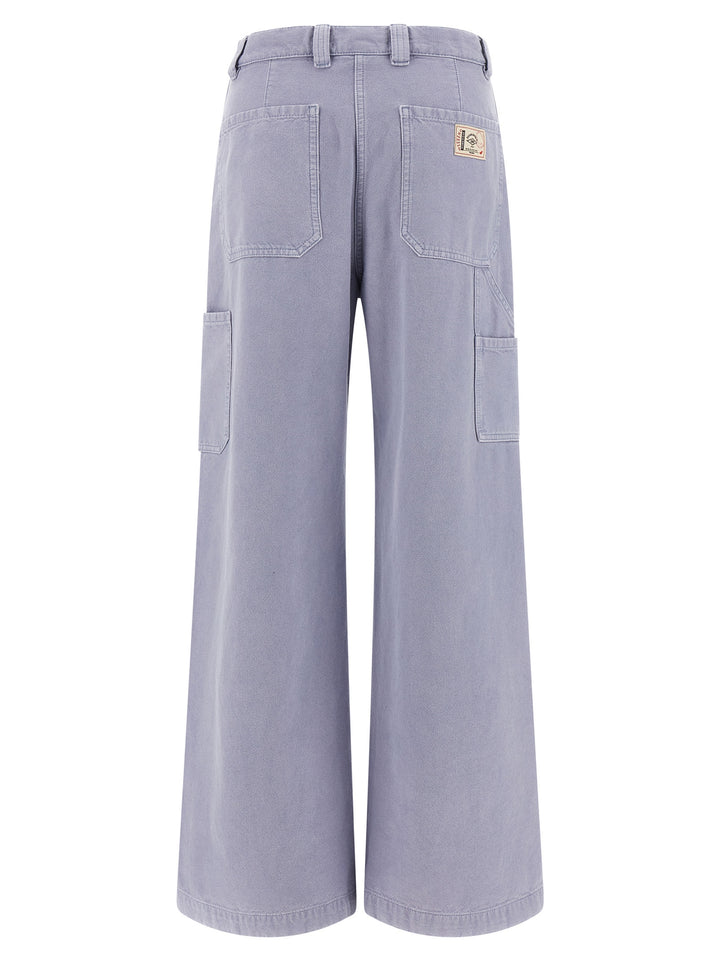 Max Mara Purple Cotton Casual Pants