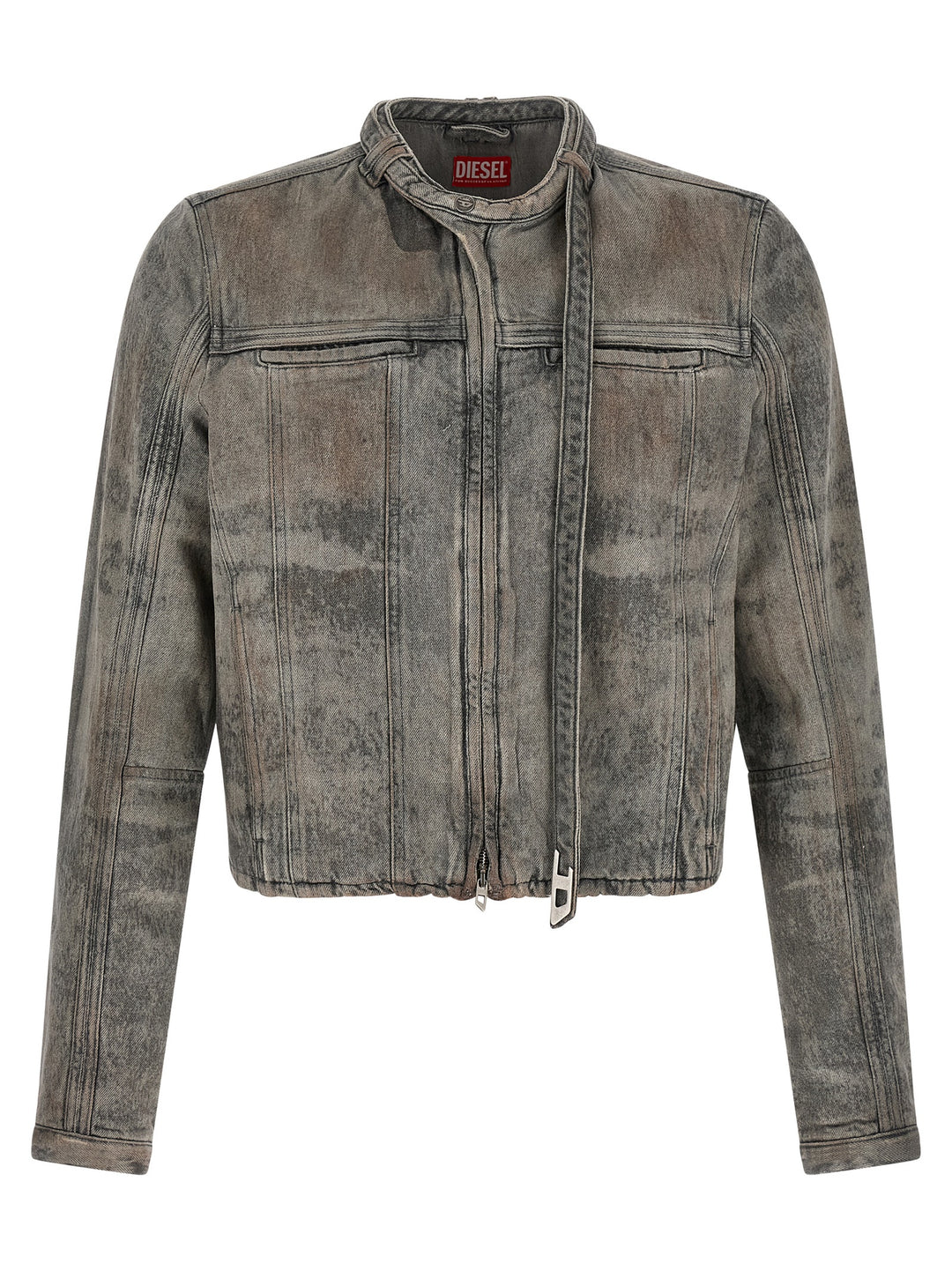 Diesel Gray Cotton Denim Jacket