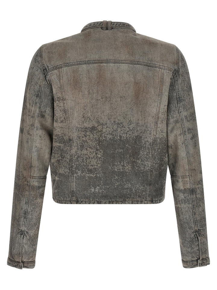 Diesel Gray Cotton Denim Jacket