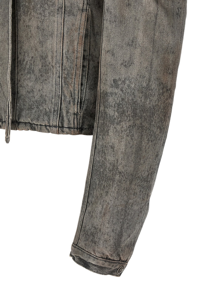 Diesel Gray Cotton Denim Jacket