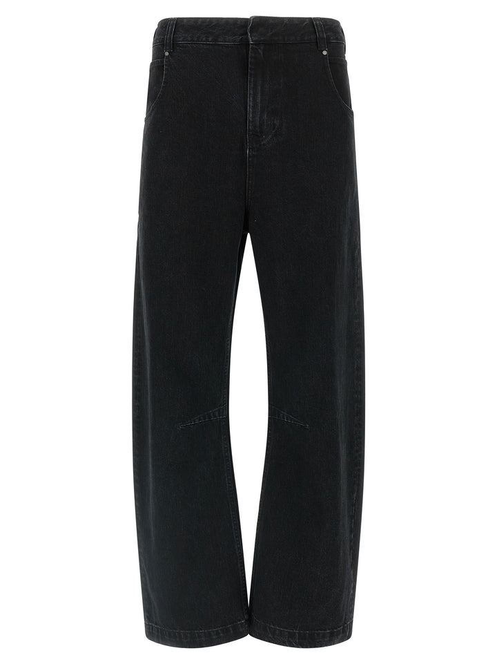 Entire Studios Black Cotton Straight-Leg Jeans
