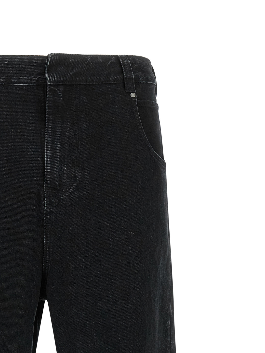 Entire Studios Black Cotton Straight-Leg Jeans