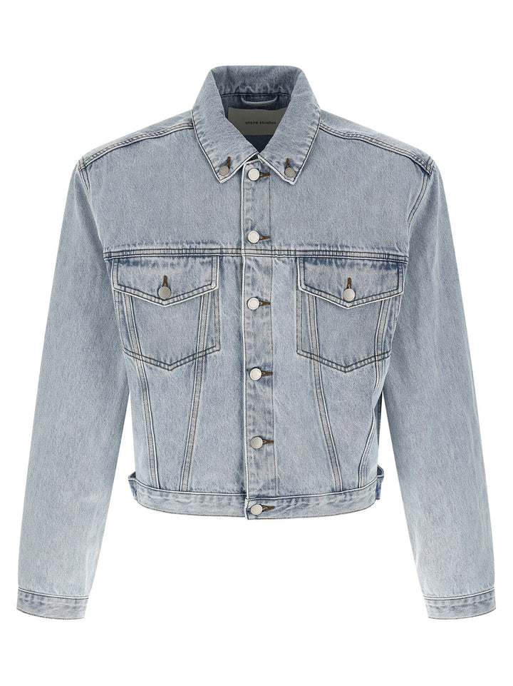 Entire Studios Blue Cotton Denim Jacket