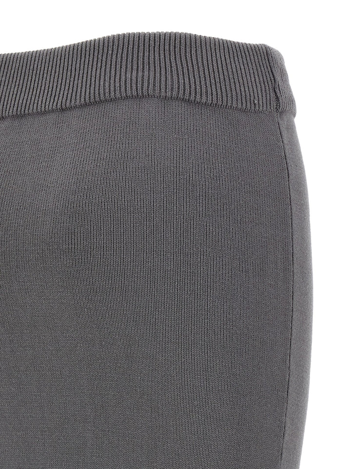 Entire Studios Gray Cotton Midi Skirt