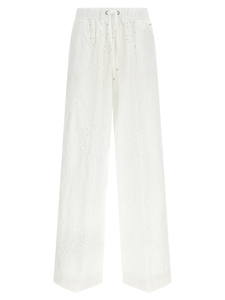 Herno White Cotton Casual Pants