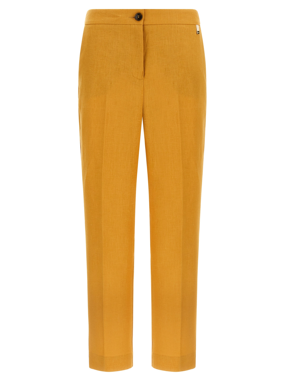 Herno Orange Linen Casual Pants