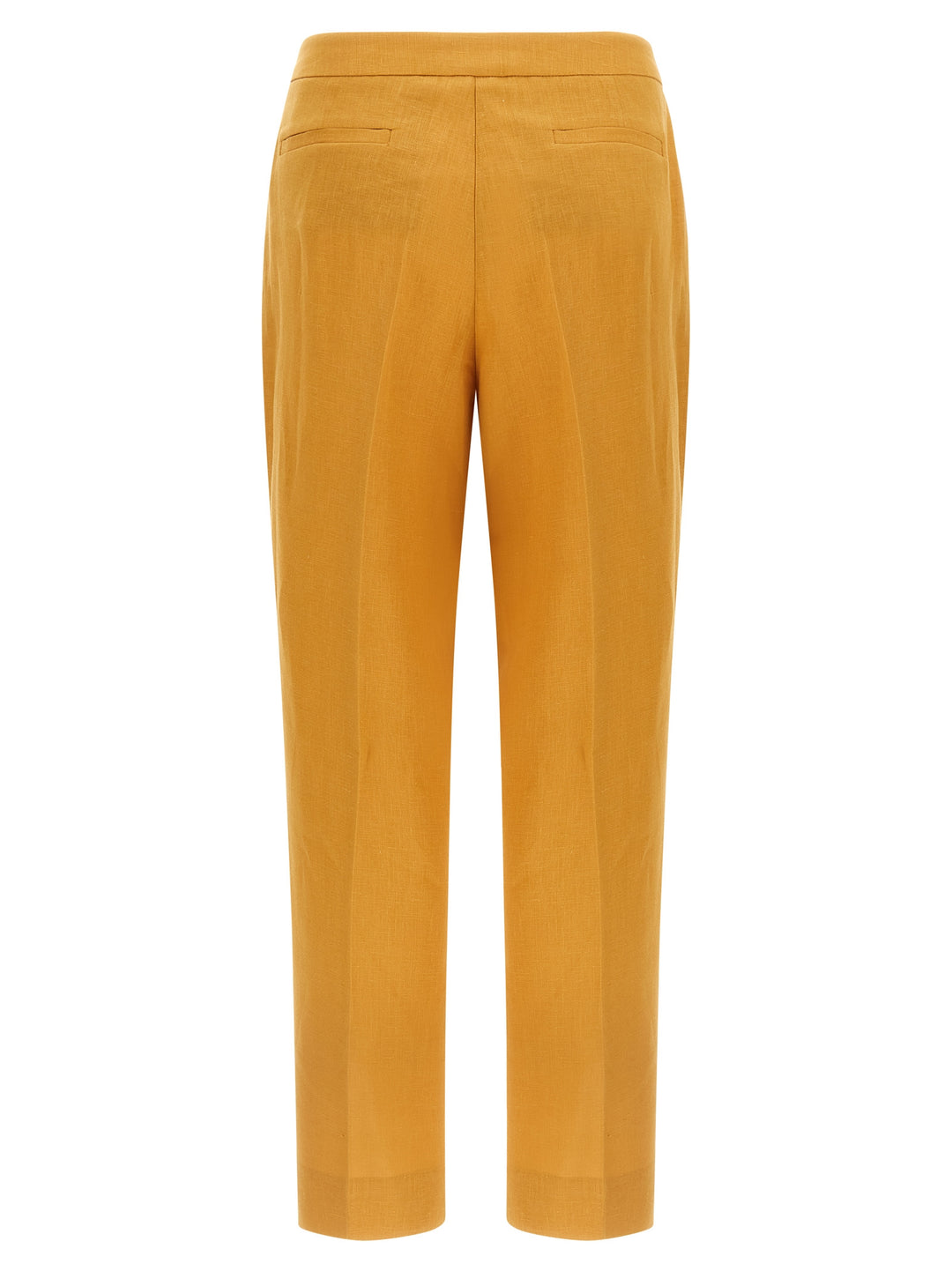 Herno Orange Linen Casual Pants
